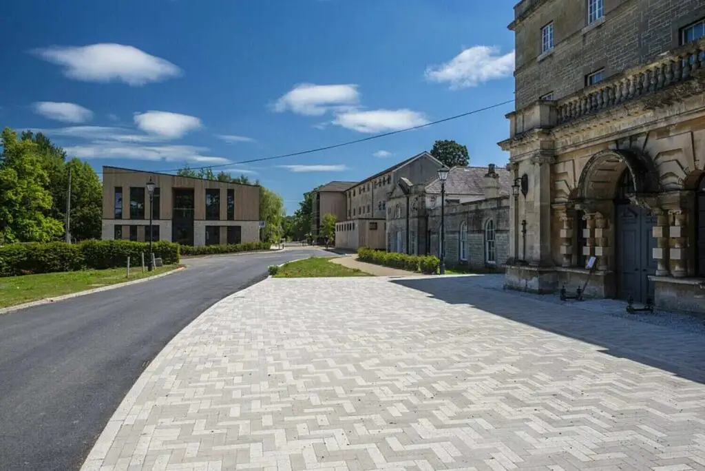 exterior shot of road and blue sky at lackham acccomodation