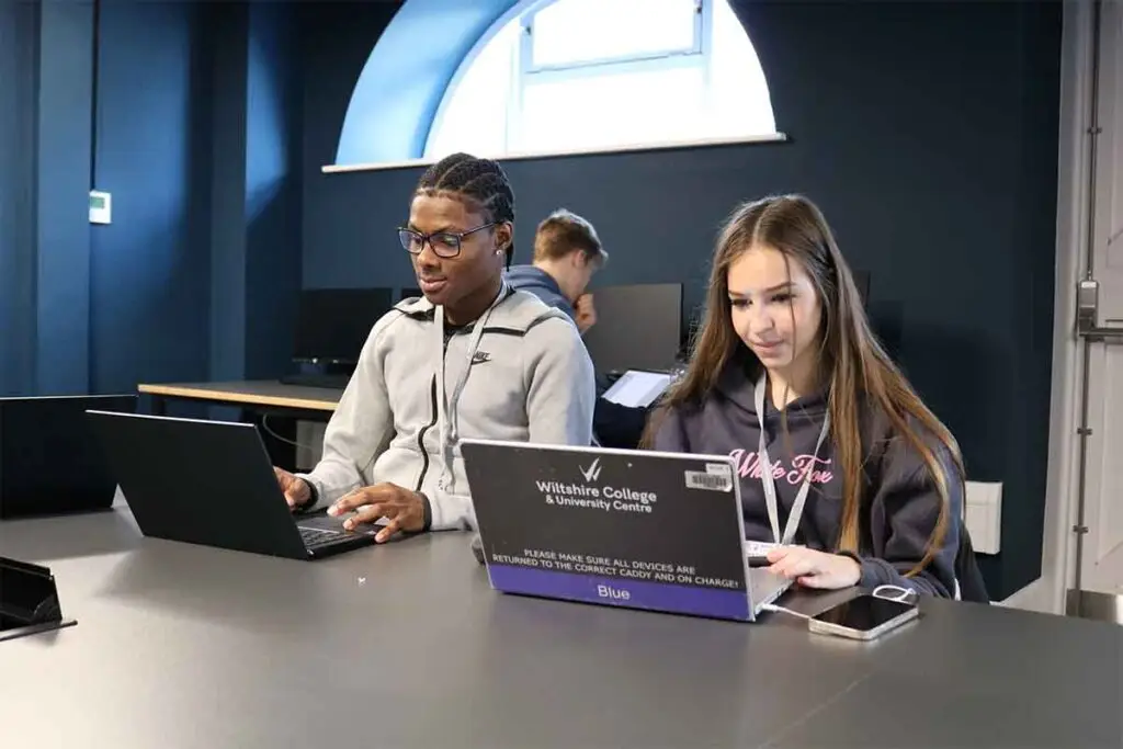 students working