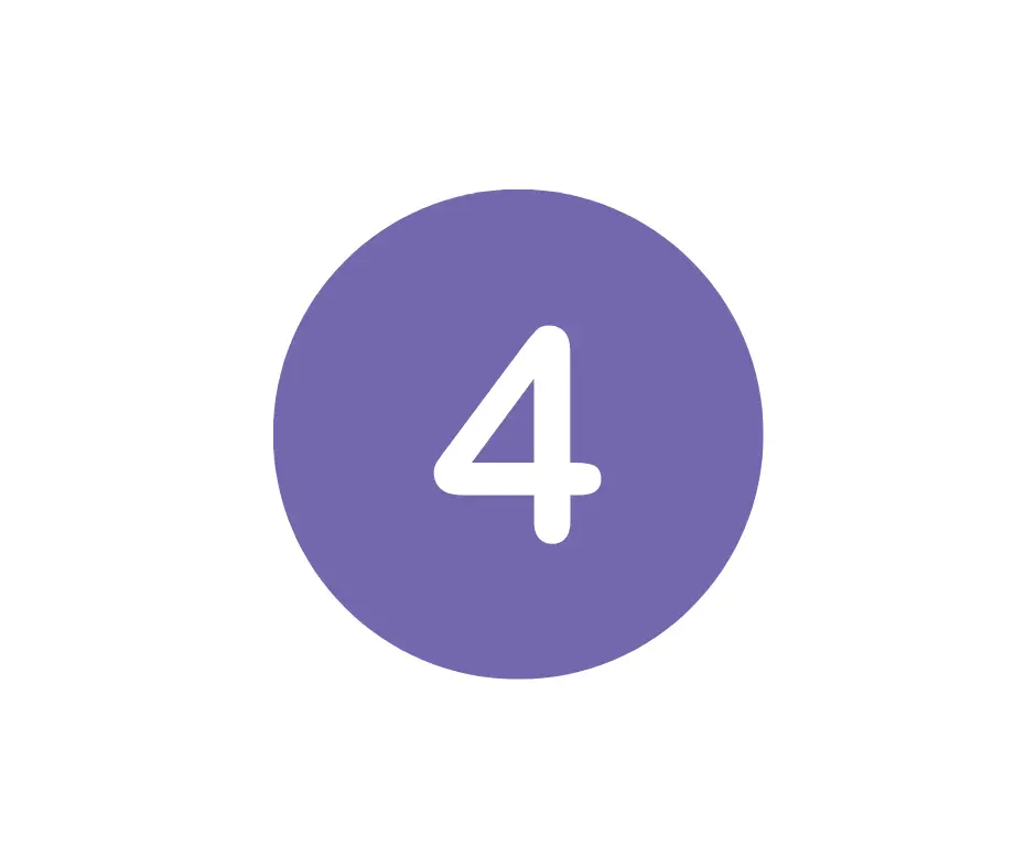 Number 4 icon in purple