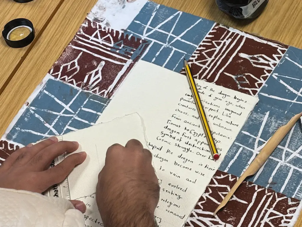 Written letter and art work