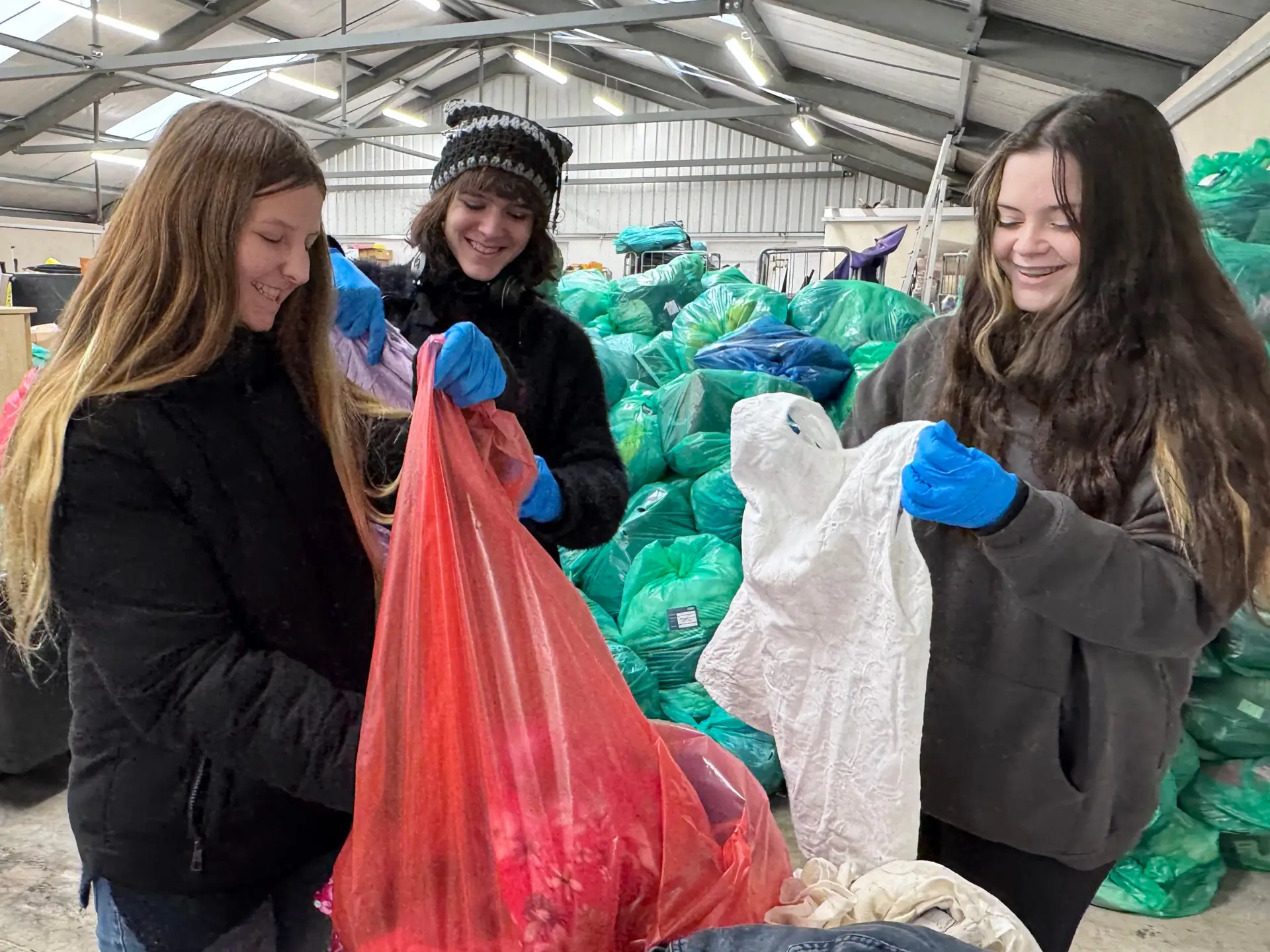 Wiltshire College & University Centre students select donated clothing to be upcycled into new designs for Dorothy House.