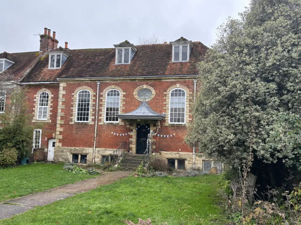The exterior of Sarum Studio in Salisbury, a red brick historic building where Wiltshire College & University Centre students completed a week-long life drawing course.