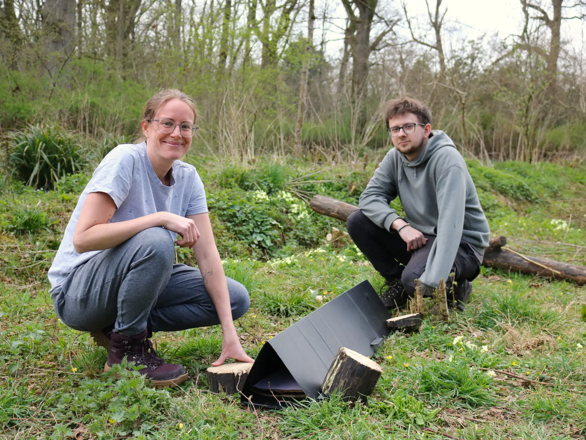 two students at lackham campus