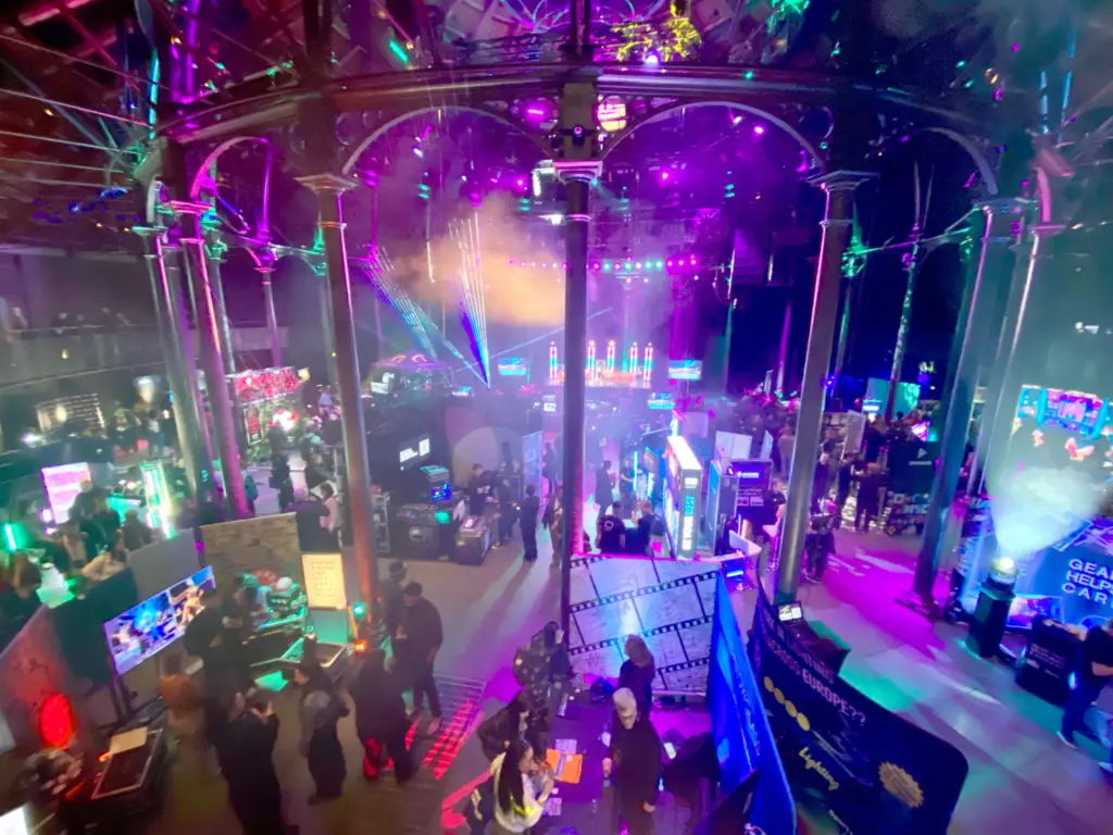 A view of The Production Futures event from the balcony at The Roundhouse in London