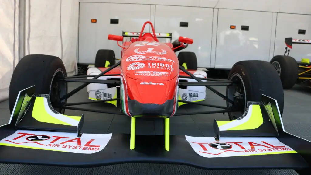 Red motorsport car