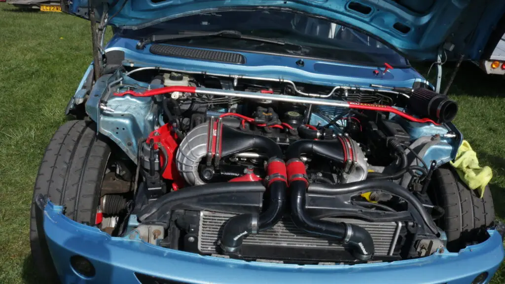 Inside a car.
