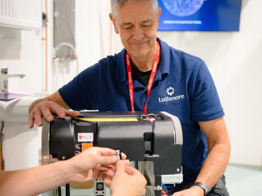 Experienced Luthmore staff set up for the training