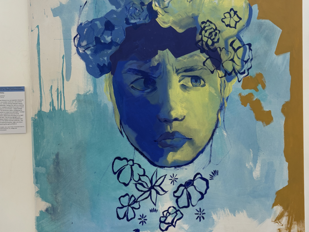 Close up of art work 