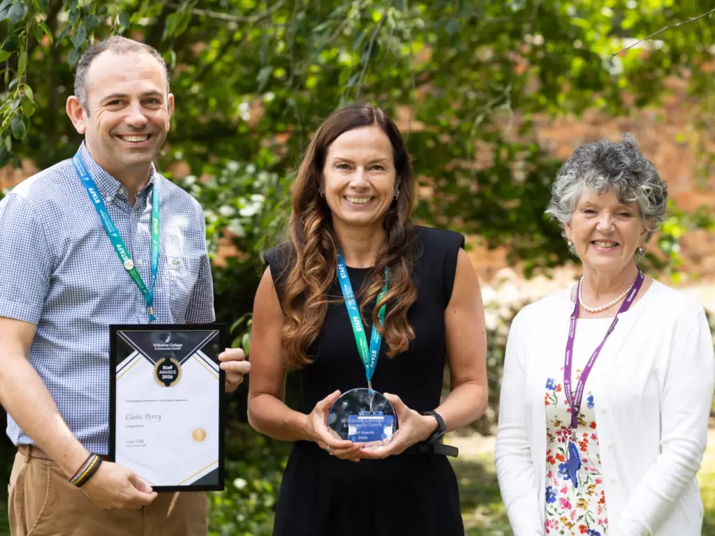 Award winner at Wiltshire College's annual staff awards