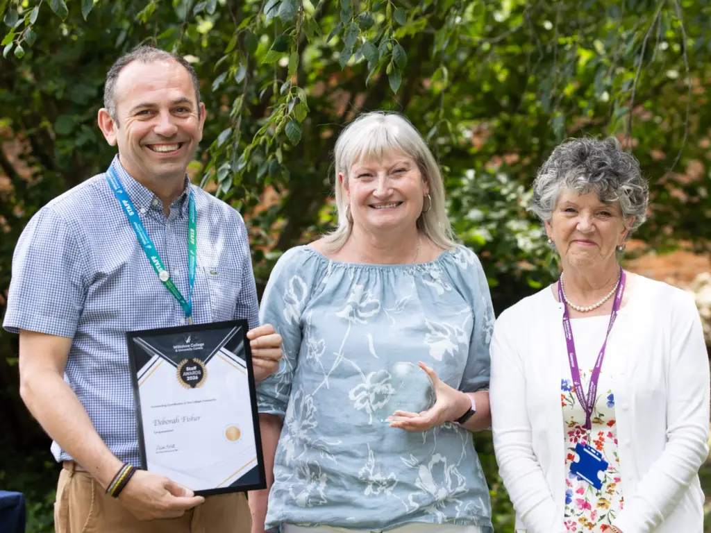 Staff member wins award for their contributions to the college community