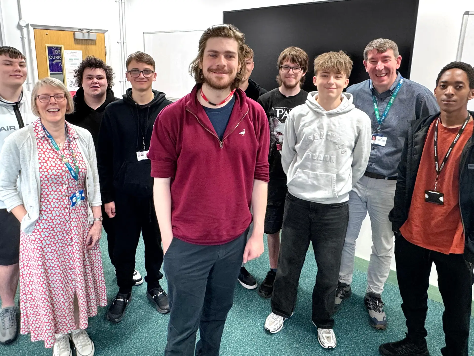 Alumni student returns to Wiltshire College to speak to T Level Digital Support students