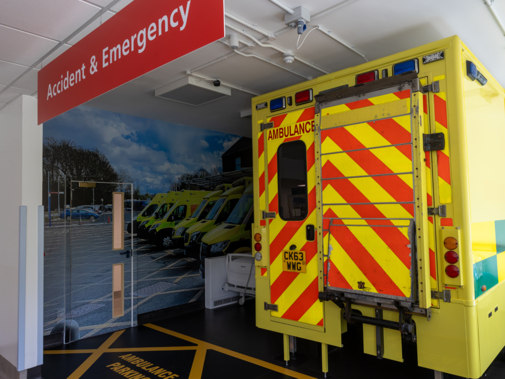 Ambulance bay at Wiltshire College & University Centre.