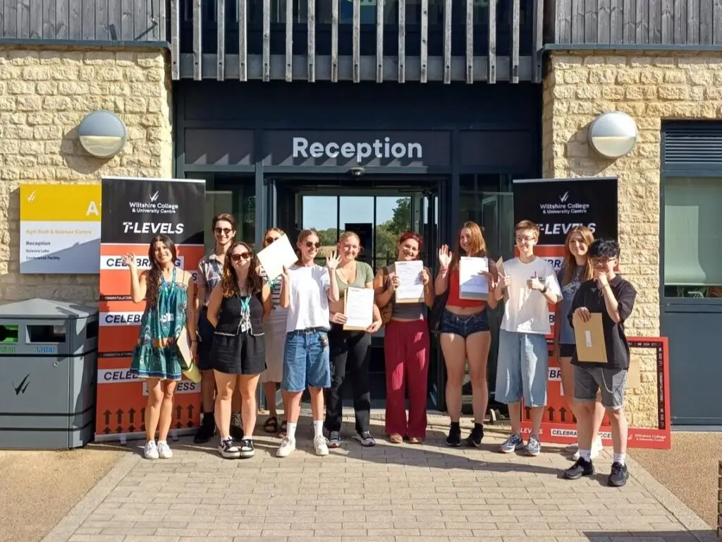 Lackham animal management T Level students celebrate their results
