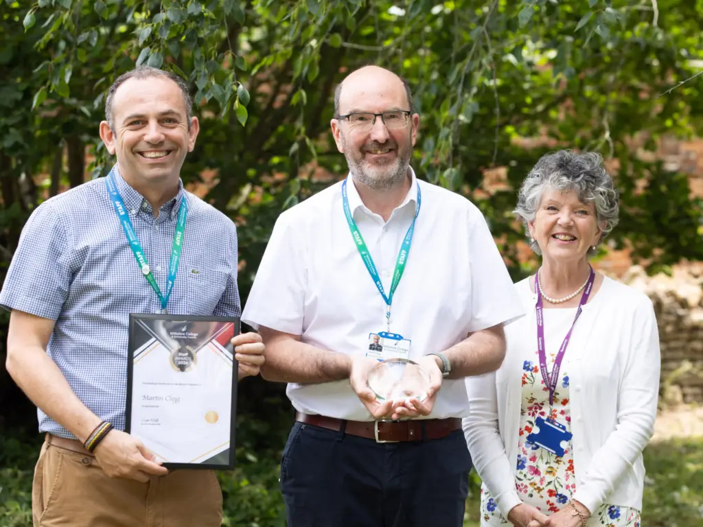 Staff member wins award for their contribution to student experience at Wiltshire College.