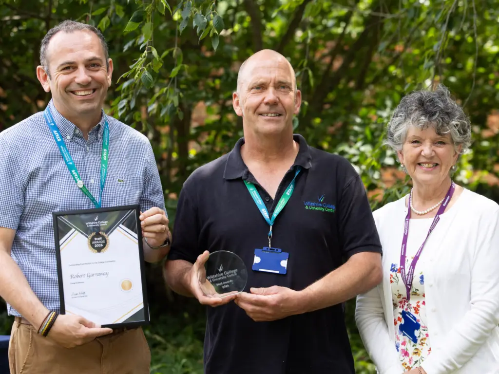 Teacher wins award at Wiltshire College for their contribution to the college community