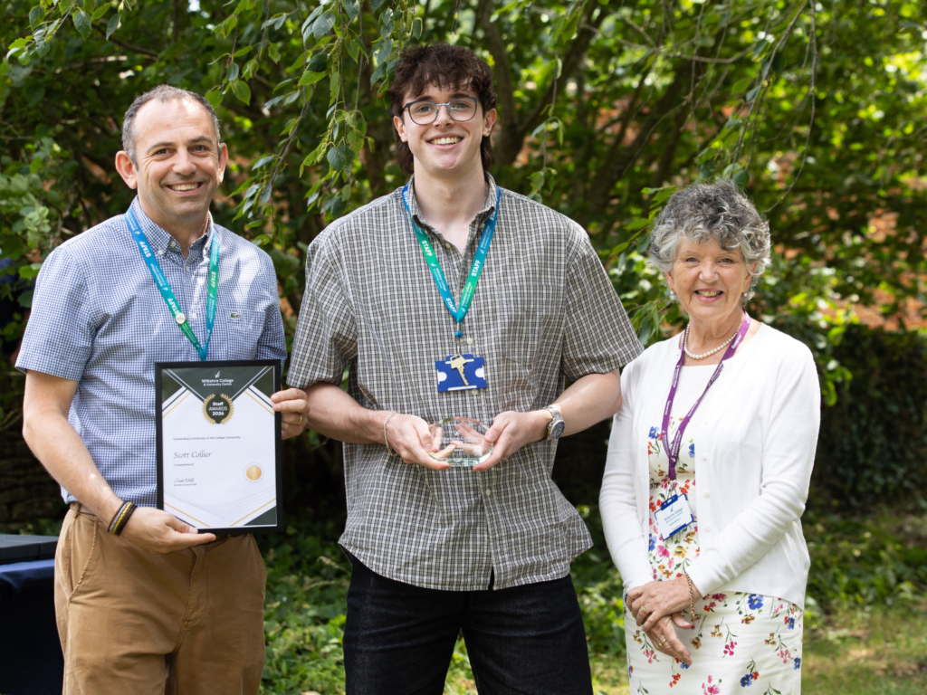 Staff member wins award for outstanding contribution to the college community at Wiltshire College staff awards.