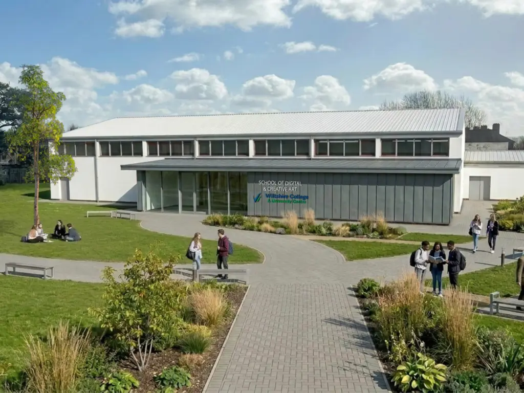 A CGI impression of the new School of Digital and Creative Art at Wiltshire College & University Centre’s Trowbridge campus