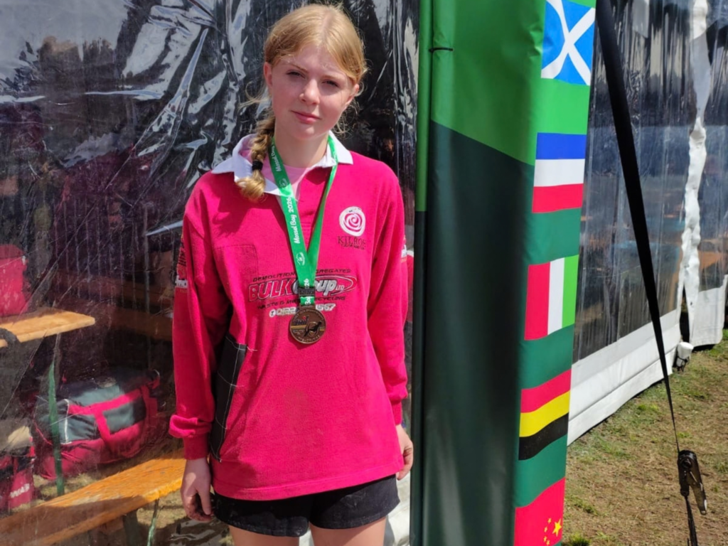 Zoe Raymond in South Africa representing England at the World Tug of War Championships