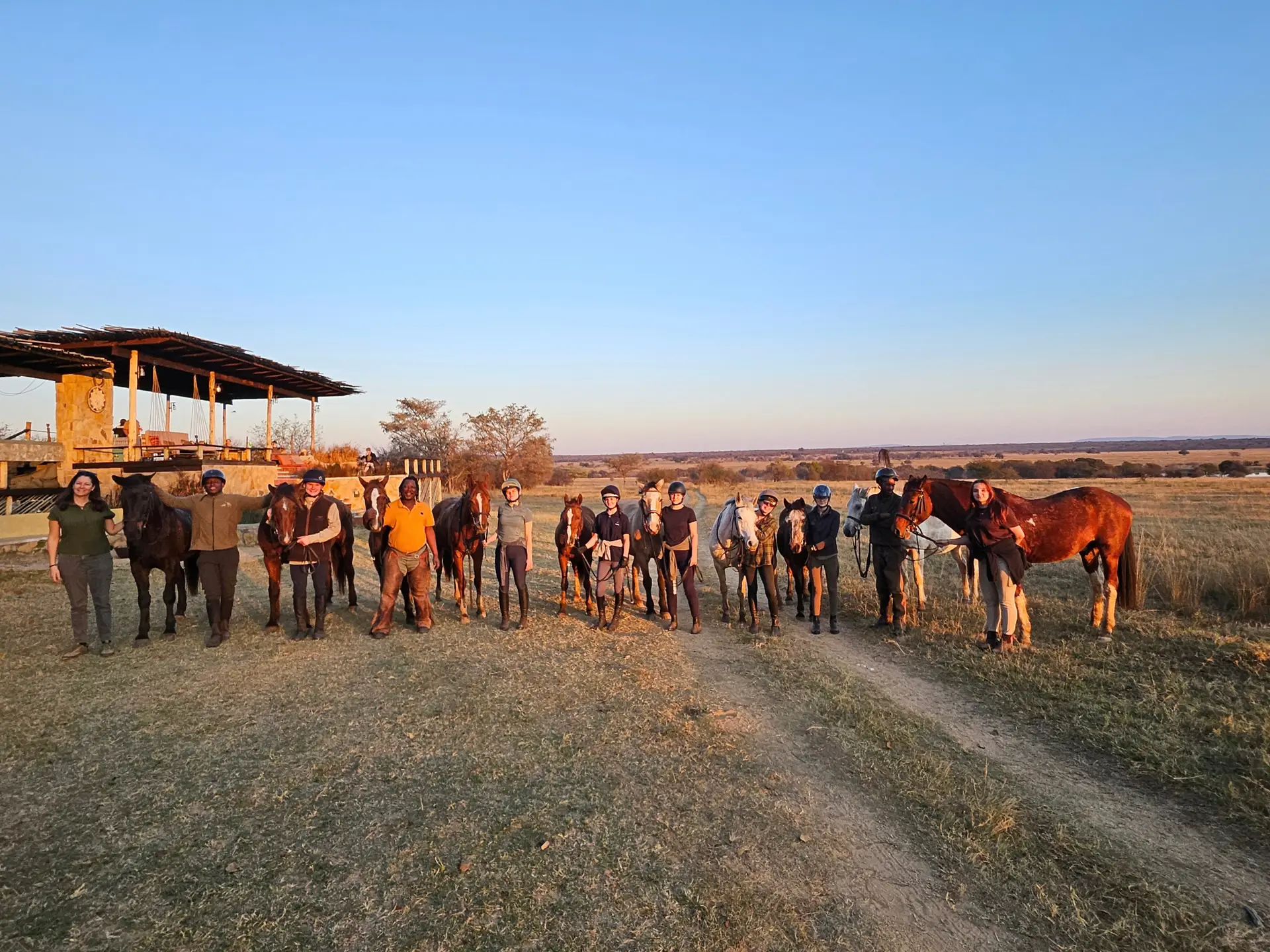 Students working together on a community project in South Africa.