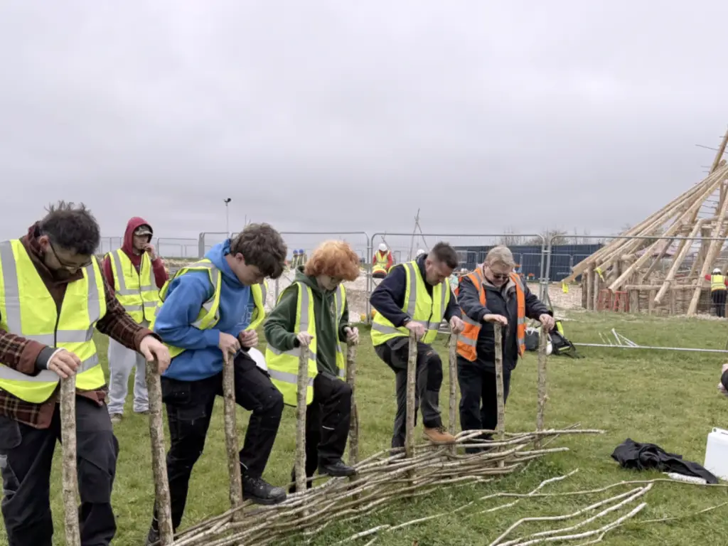Wiltshire College carpentry and joinery students visiting Stonehenge.