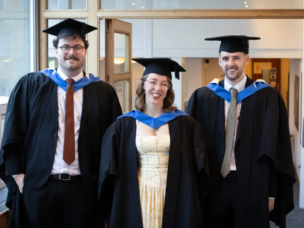 Graduands after being gowned up
