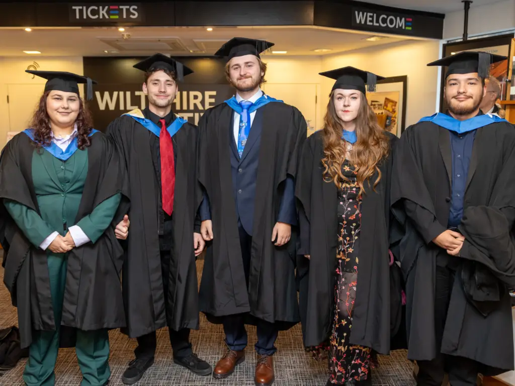 Graduands outside Salisbury playhouse 