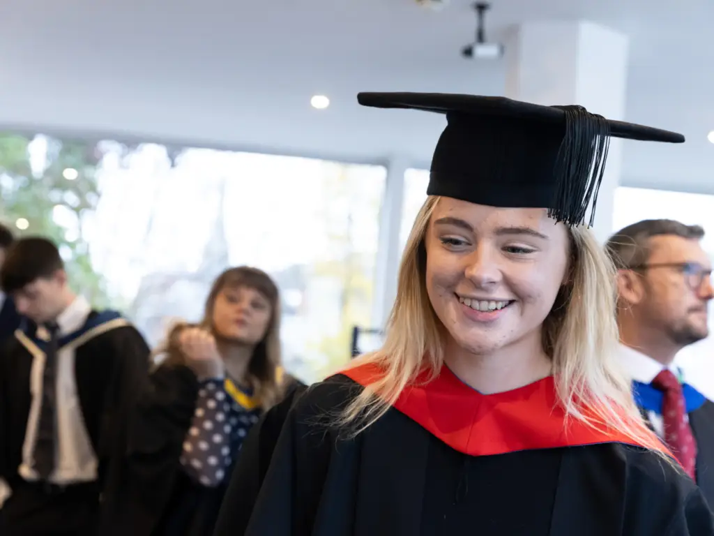 Graduand gets gowned up 