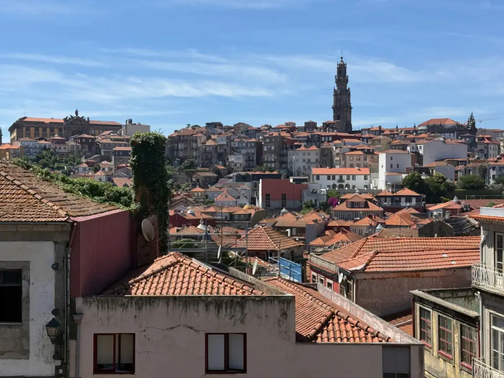 Historic streets and architecture in Porto, Portugal.
